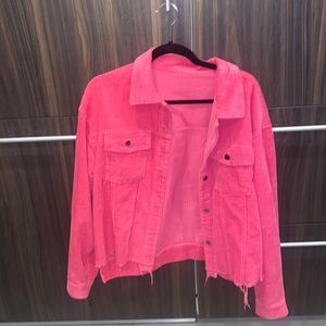 Rose red jacket button down